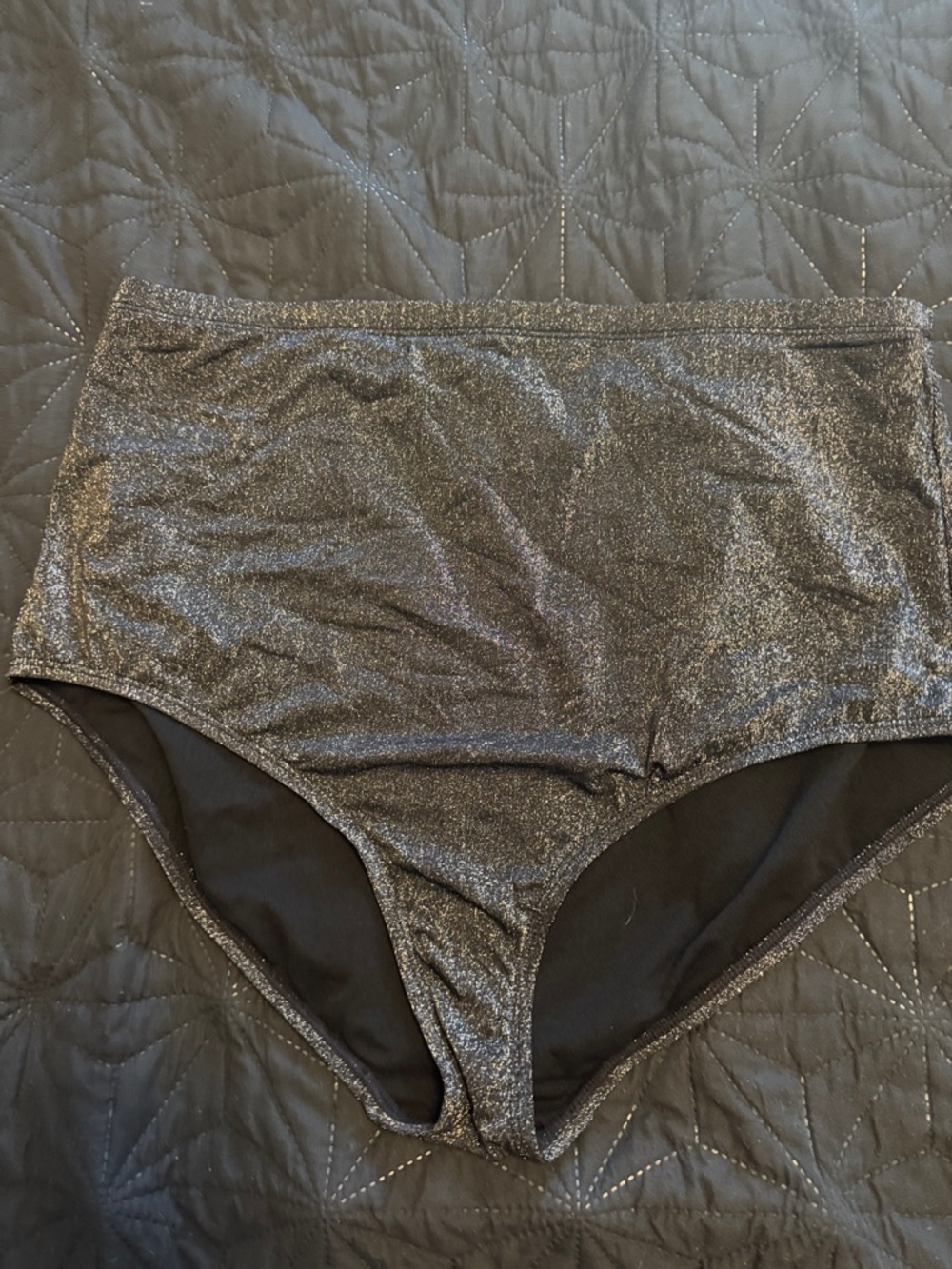 torrid Metallic Black High Waist Bikini Bottoms